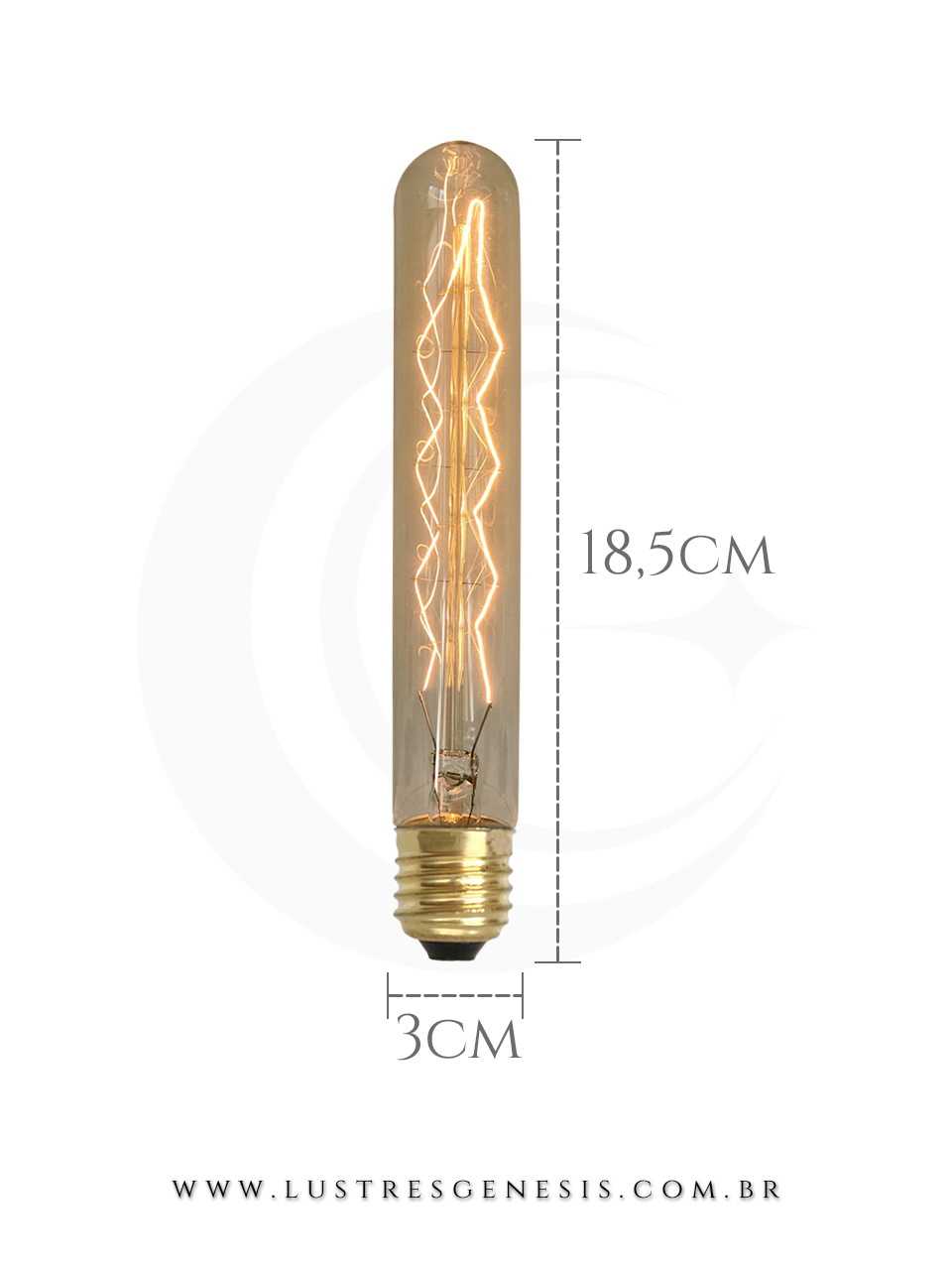 Lâmpada de Filamento de Carbono T30*185 40W Chandelier Z Deco da GMH Lustres Gênesis loja online de Lustres e Iluminação Decorativa